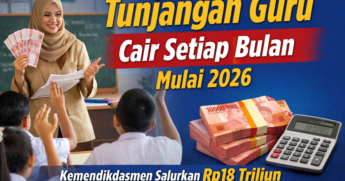 Mulai 2026, Tunjangan Guru Dibayar Tiap Bulan, Ini Penjelasan Kemendikdasmen