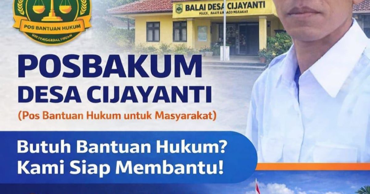 Posbakum Desa Cijayanti Resmi Dibuka, Warga Kini Bisa Akses Bantuan Hukum Gratis