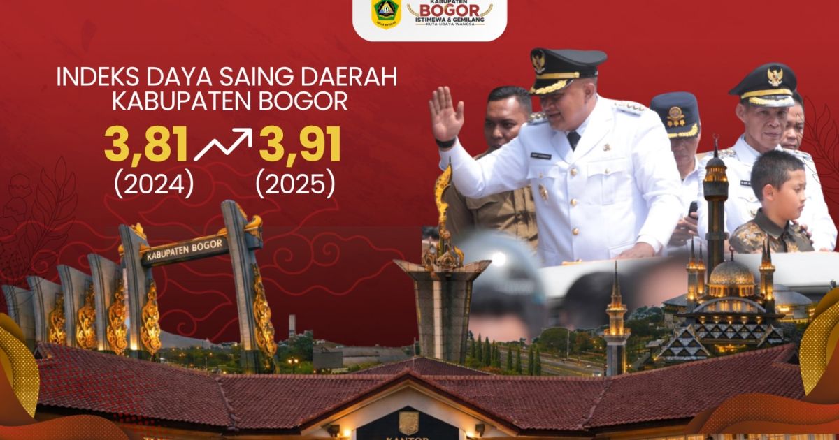 Bogor Melesat! Kini Masuk 3 Besar Daerah Paling Maju di Jawa Barat