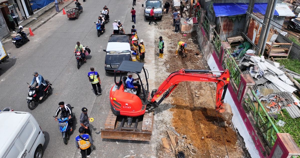 Penataan Pasar Parung Dimulai, Pedagang Dialihkan ke Dalam Pasar