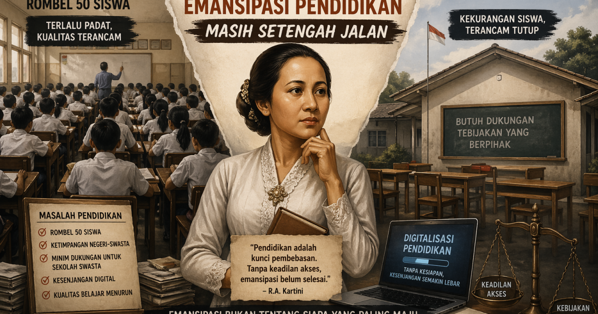 Hari Kartini 2026: Emansipasi Pendidikan Masih Setengah Jalan, Kebijakan Belum Berpihak