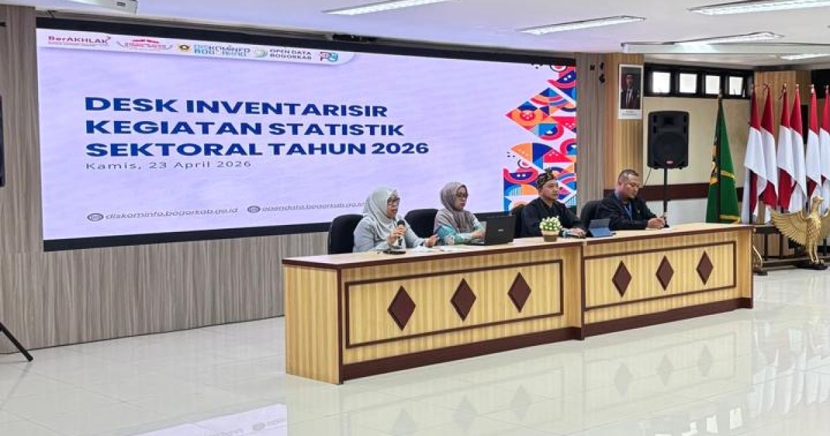 Diskominfo Kabupaten Bogor gelar desk statistik sektoral 2026 untuk perkuat tata kelola data terintegrasi dan dukung pembangunan berbasis data.