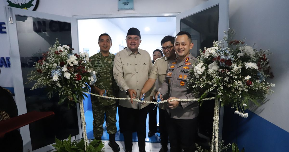 Bupati Bogor Rudy Susmanto menghadiri secara virtual kegiatan Panen Raya Jagung Serentak Kuartal II, groundbreaking 10 gudang ketahanan pangan Polri, serta peluncuran operasional 166 Satuan Pelayanan Pemenuhan Gizi (SPPG) Polri oleh Presiden Republik Indonesia, Prabowo Subianto, Sabtu (16/5/2026).