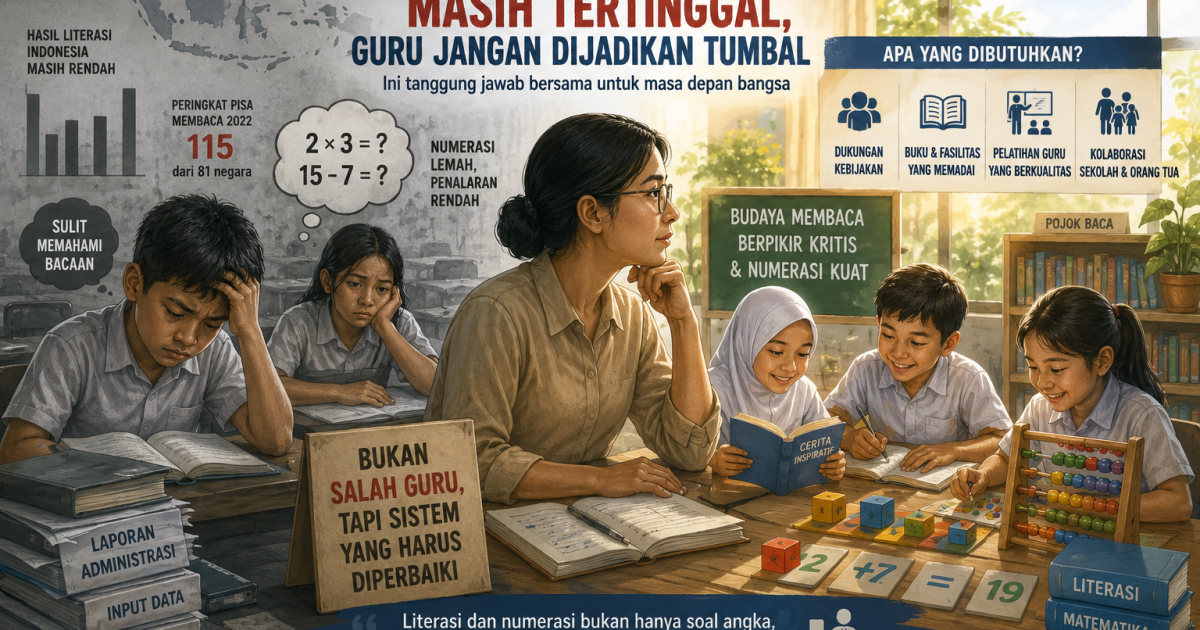 Literasi dan Numerasi Indonesia Masih Tertinggal, Guru Jangan Dijadikan Tumbal