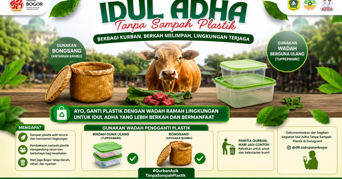 DLH Kabupaten Bogor Ajak Panitia Kurban Gunakan Wadah Ramah Lingkungan