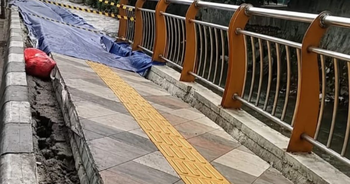 Jalan Raya Sawangan Amblas, PUPR Depok Siapkan Perbaikan