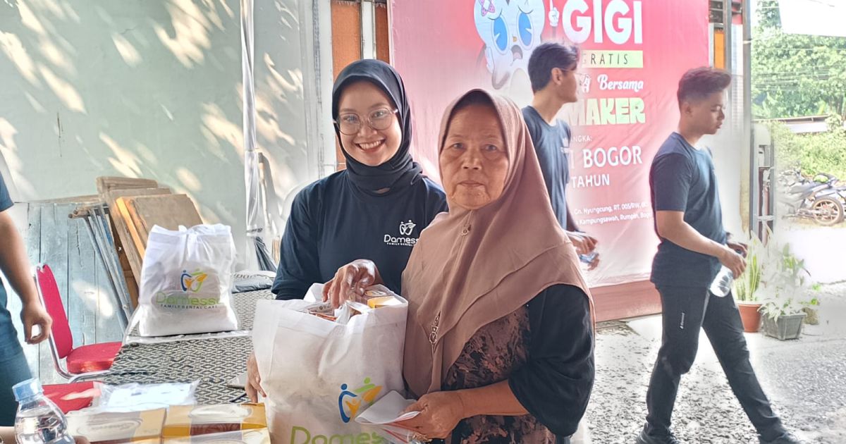 Ratusan Warga Antusias Ikuti Pemeriksaan Gigi Gratis Yang digelar Fokusmaker dan Klinik Damessa