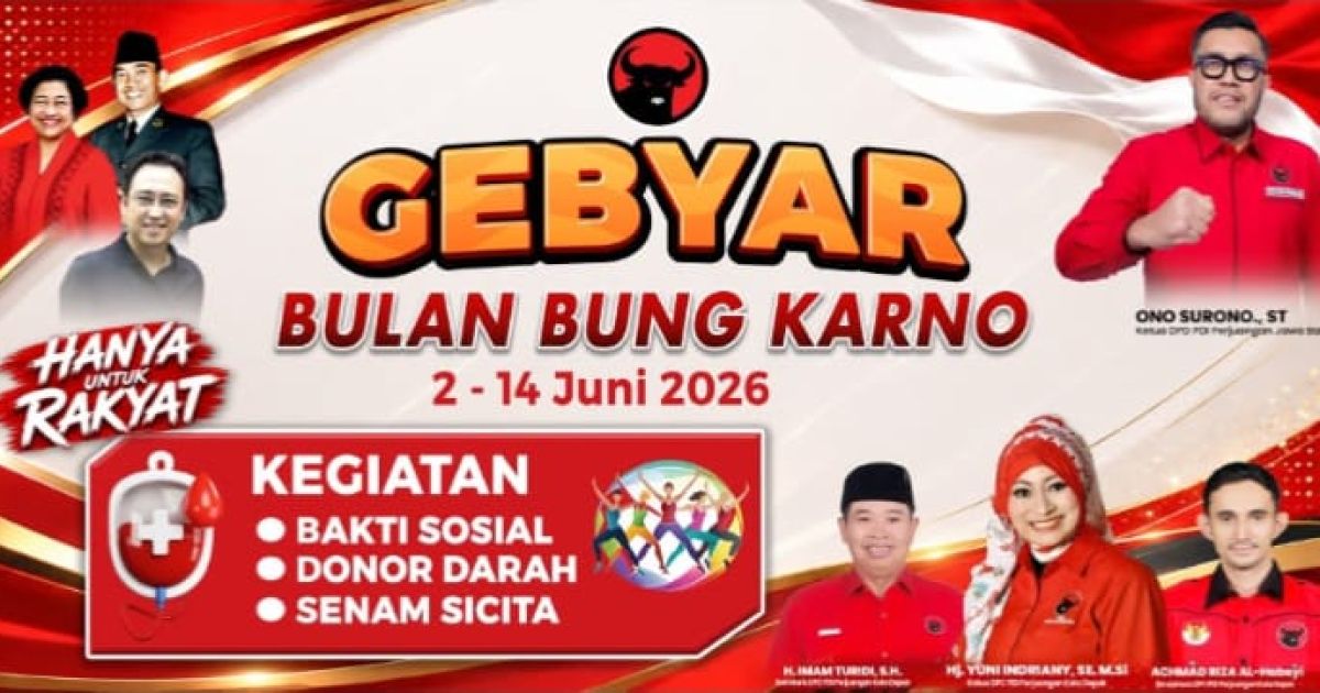 Gebyar Bulan Bung Karno 2026, PDI Perjuangan Depok Gelar Aksi Sosial untuk Rakyat