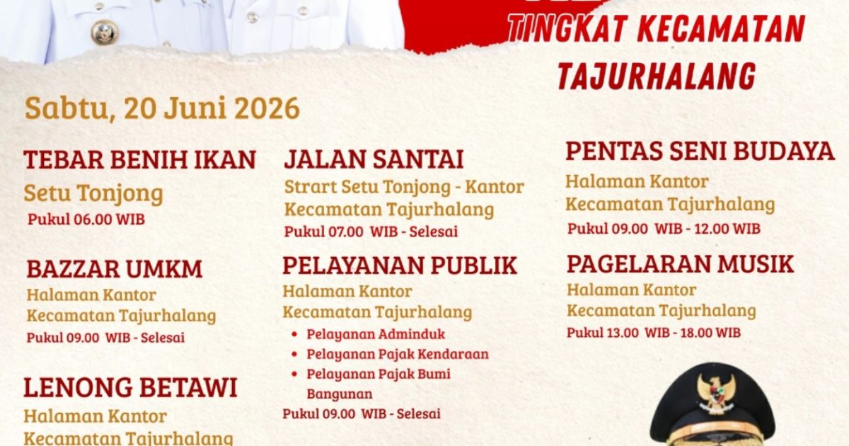 Tajurhalang Fest dan Pesta Rakyat HJB ke-544 Siap Digelar, Hadirkan Beragam Layanan dan Hiburan untuk Warga