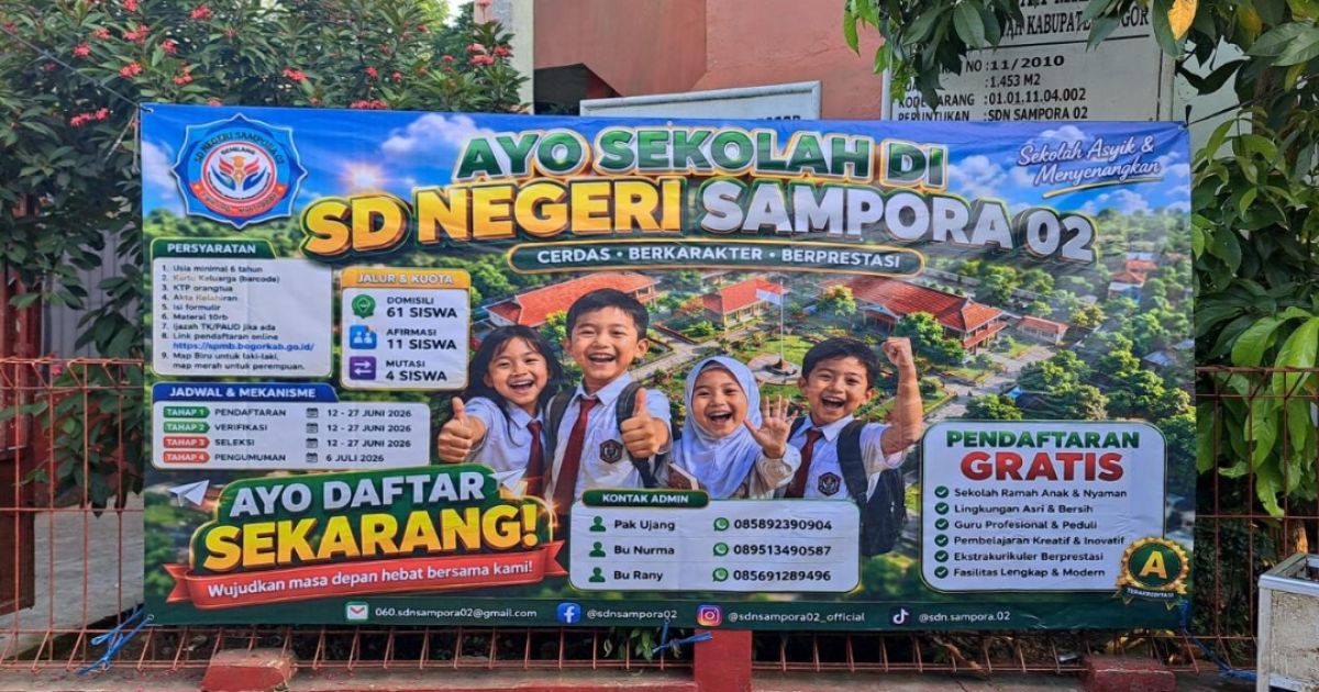 SPMB 2026 Dibuka, SDN Sampora 02 Tawarkan Pendidikan Berkualitas dan Lingkungan Belajar Nyaman