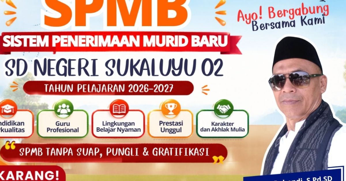 SPMB 2026 Dibuka, SDN Sukaluyu 02 Siap Cetak Generasi Cerdas, Berkarakter dan Berprestasi