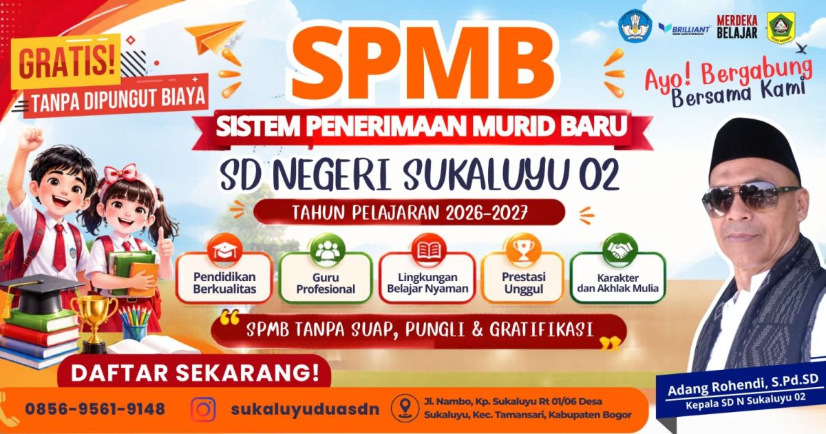 Ayo Daftar! SDN Sukaluyu 02 Jadi Pilihan Tepat untuk Pendidikan Dasar Anak