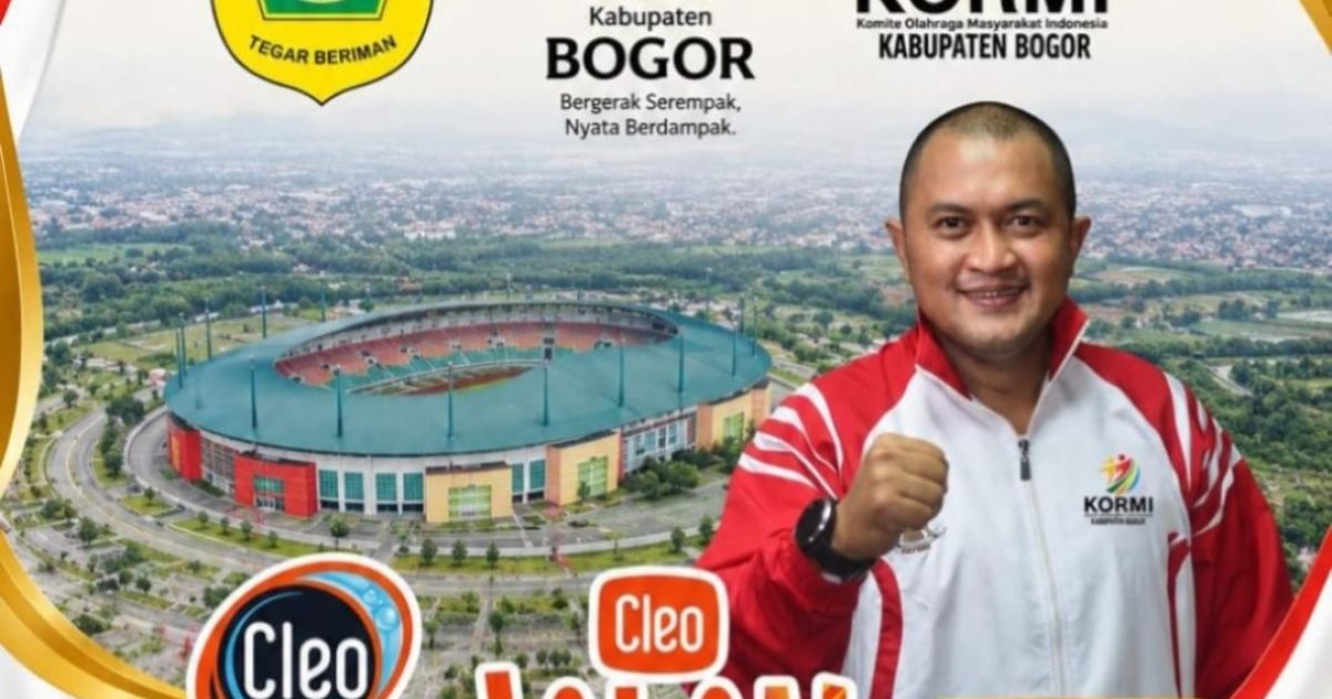 Pemkab Bogor dan KORMI Kabupaten Bogor menggelar Cleo Jalan Sehat Bogor 2026 di Stadion Pakansari pada 14 Juni 2026. Hadiah mobil, sepeda listrik, dan hiburan dari Stereo Wall serta Idgitaf siap memeriahkan acara.