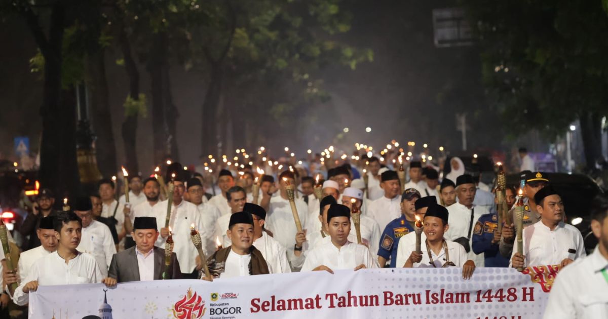 Pawai Obor 1 Muharram Warnai Malam Tahun Baru Islam di Kabupaten Bogor