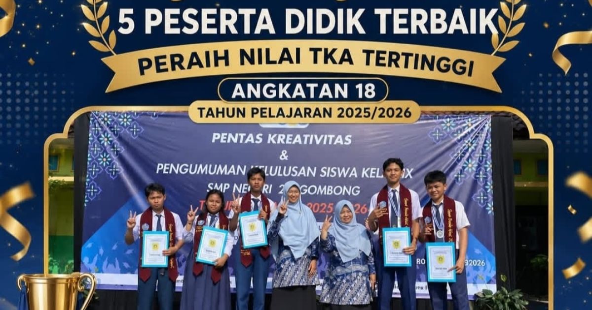 5 Siswa SMPN 2 Cigombong Raih Nilai TKA Tertinggi, Bukti Mutu Pendidikan dan Semangat Berprestasi