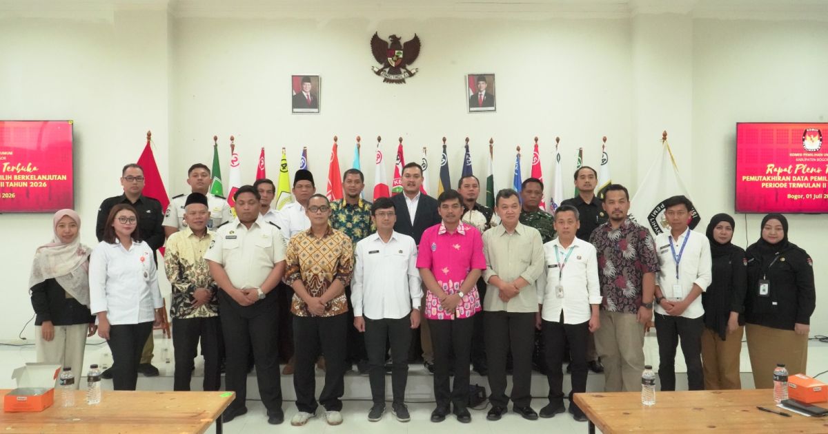KPU Kabupaten Bogor Gelar Pleno Terbuka Rekapitulasi Daftar Pemilih Berkelanjutan Triwulan II 2026, Jumlah Pemilih Capai 4,09 Juta Jiwa