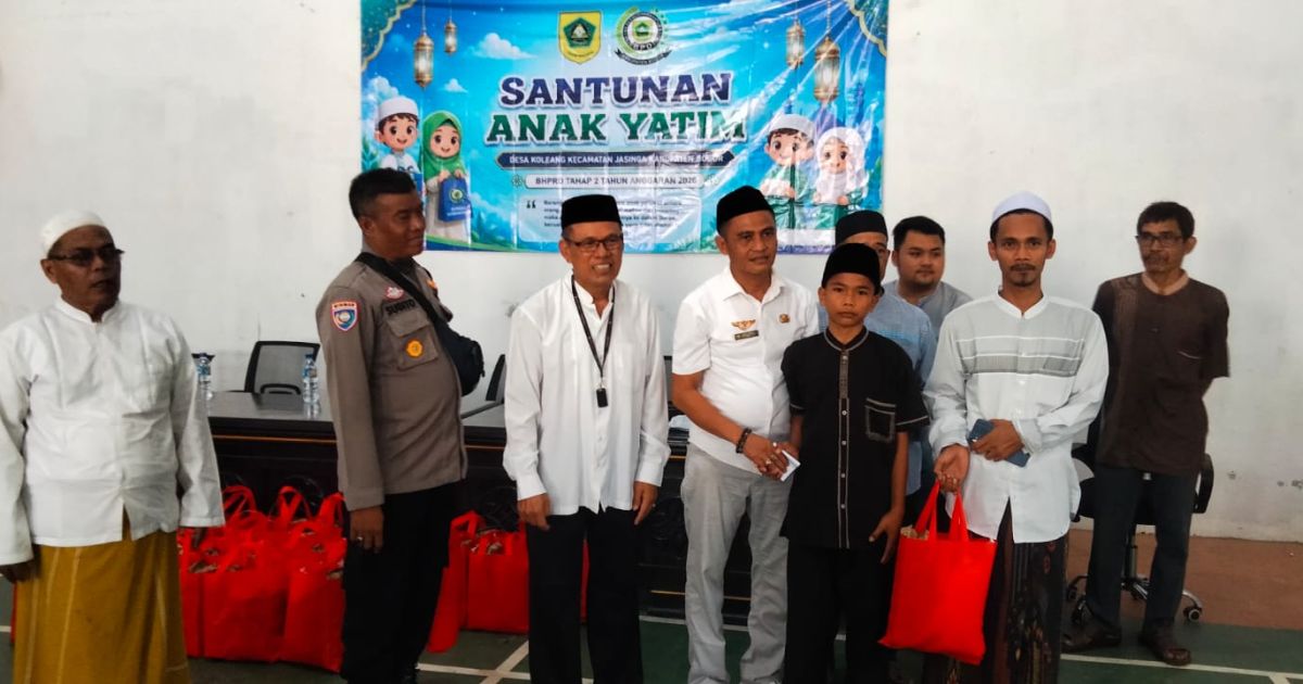 Pemdes Koleang Santuni 50 Anak Yatim, Wujud Kepedulian dan Kebersamaan Masyarakat