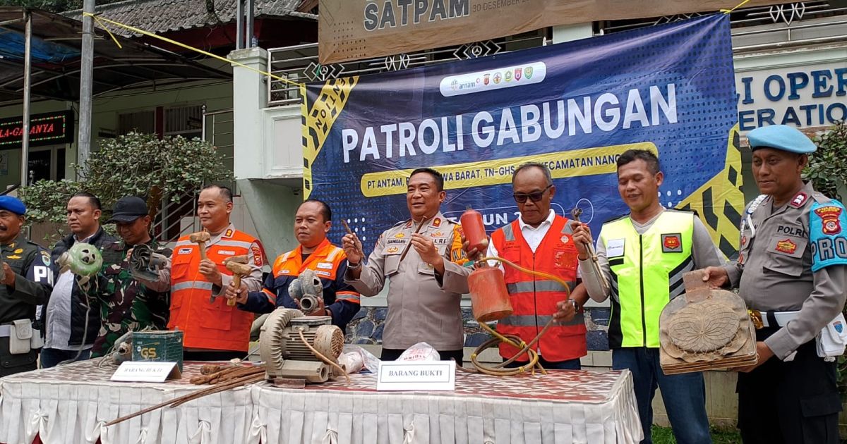 Patroli Gabungan Tertibkan PETI di Pongkor, 20 Akses Tambang Ilegal Ditutup
