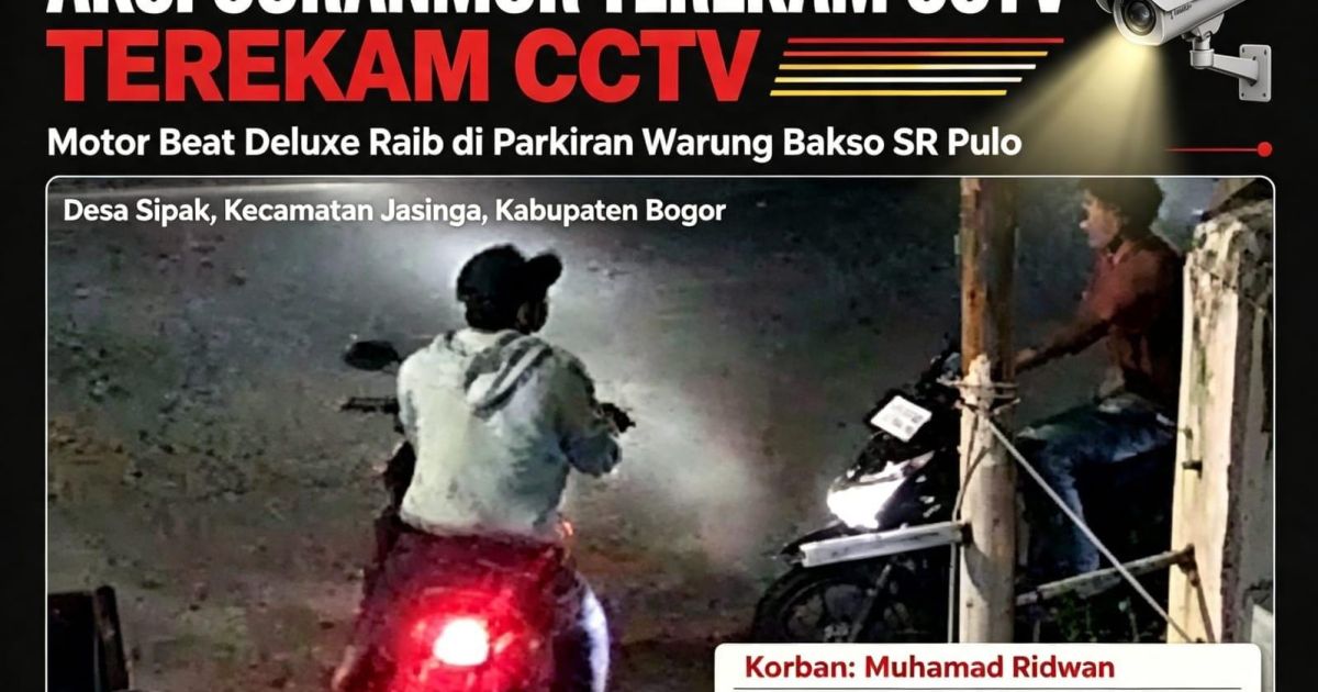 Honda Beat Deluxe Raib Digondol Maling di Jasinga, Aksi Pelaku Terekam CCTV