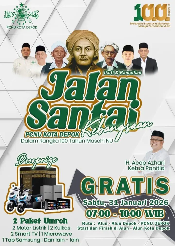 Peringatan Satu Abad NU, PCNU Depok Ajak Warga Jalan Sehat Bersama