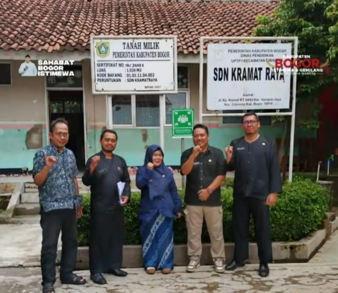 Disdik Bogor Tinjau Runtuhnya Ruang Kelas SDN Kramat Raya Cibinong