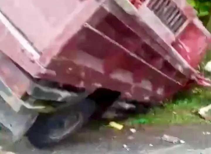 Turunan Panjang Malasari Kembali Makan Korban, Truk Engkel Alami Kecelakaan