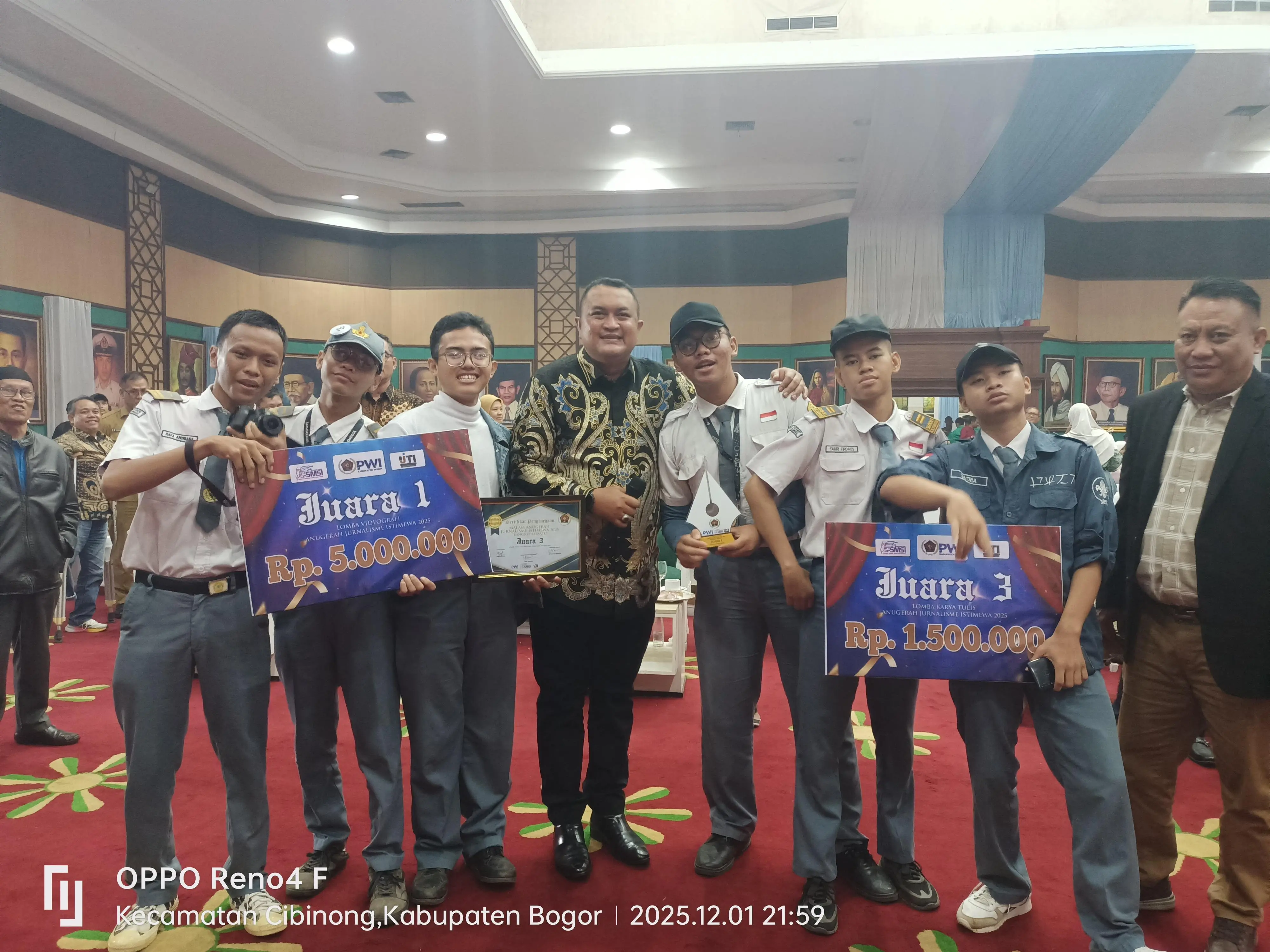 Anugerah Jurnalistik PWI Bogor: SMKN 1 Cileungsi Raih Posisi Teratas Kategori Video