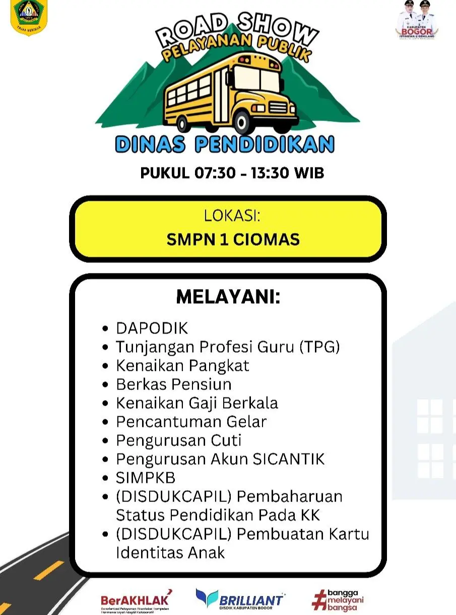 Disdik Kabupaten Bogor Gelar Roadshow Pelayanan Publik, Akselerasi Layanan Pendidikan
