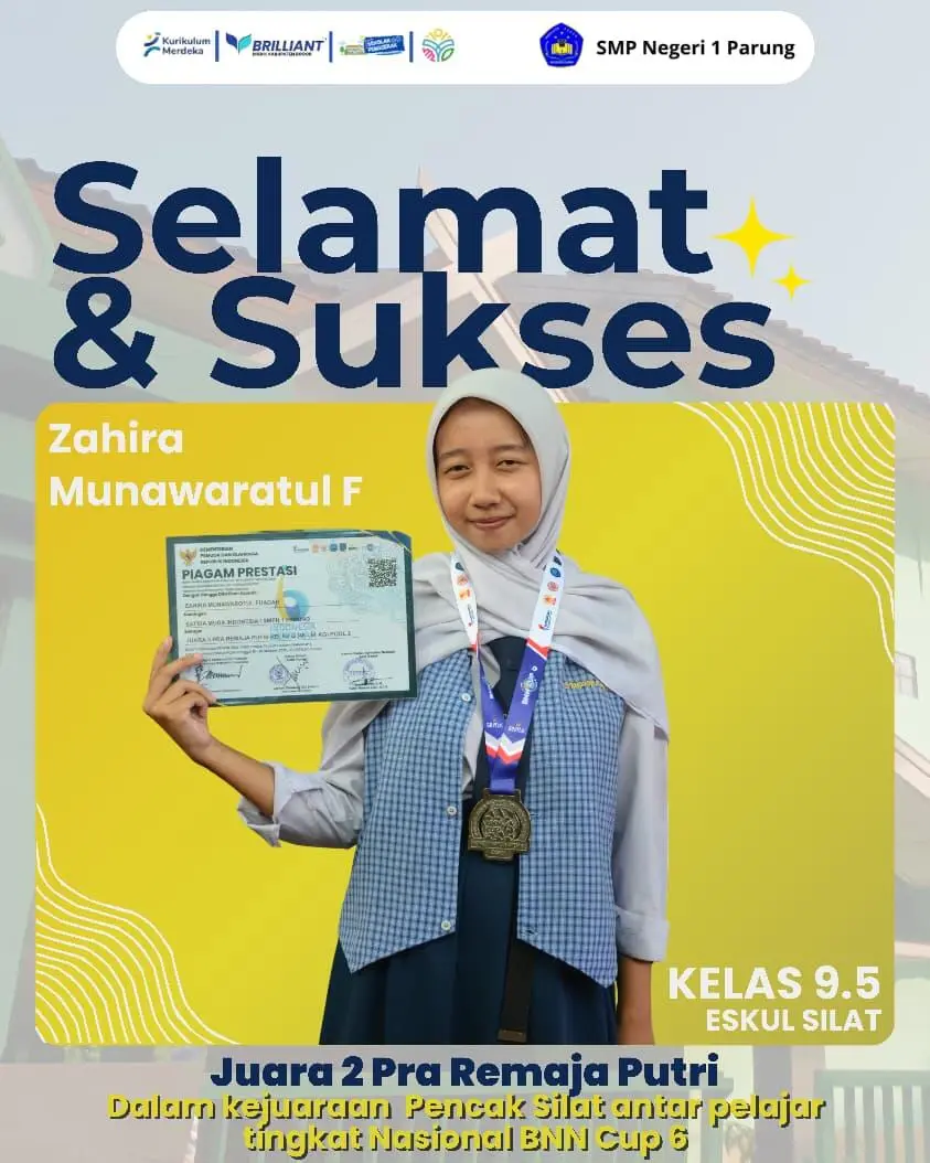 Zahira dan Al Fariz Harumkan Nama SMP Negeri 1 Parung Lewat Kejuaraan Pencak Silat Nasional