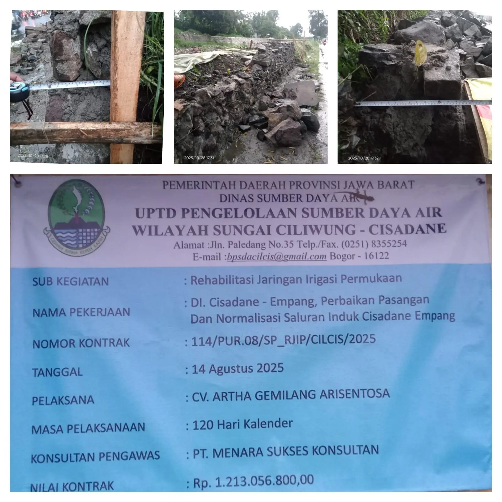 Proyek Irigasi Cisadane-Empang Rp1,2 Miliar Disorot: Kurang Transparan?