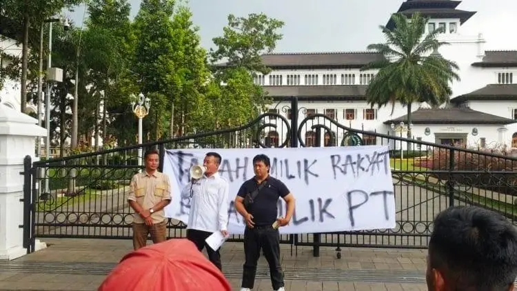 Sengketa Lahan di Lereng Gunung Salak Memanas!, Petani Cijeruk Geruduk Kanwil BPN Bandung