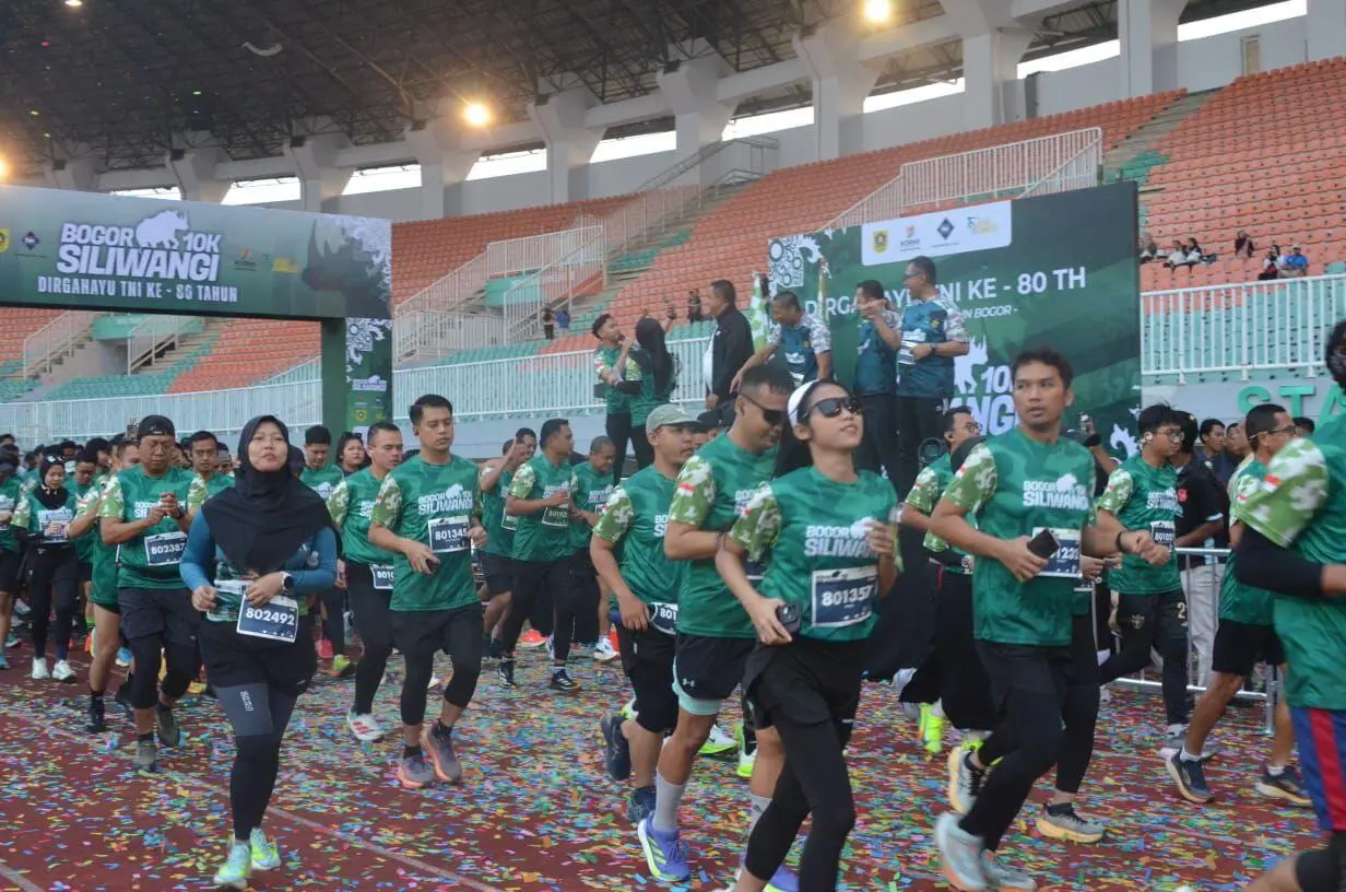 Semangat Juang Menggema di Pakansari, Bogor 10K Siliwangi Run Warnai HUT ke-80 TNI