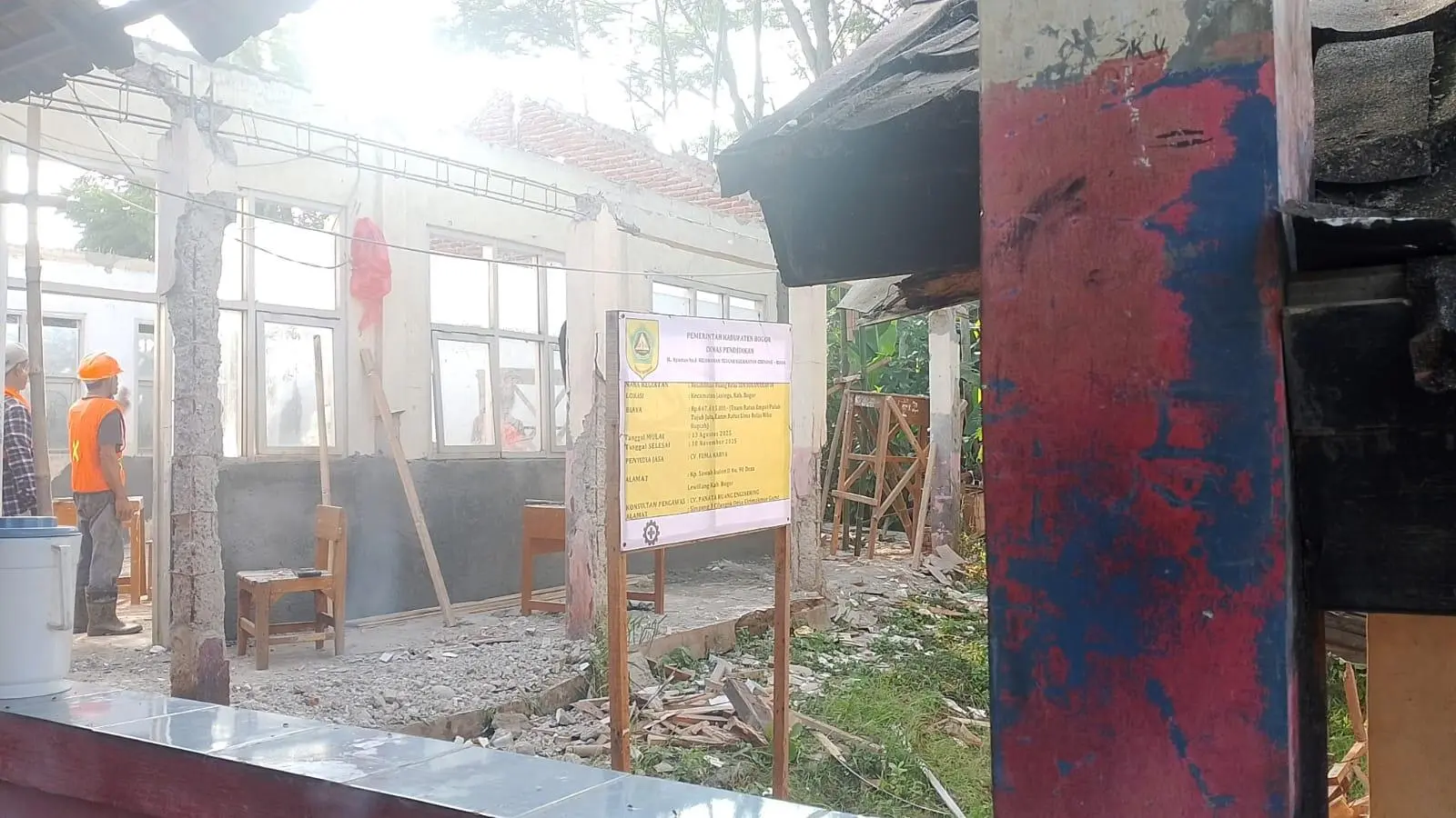 SDN Sukamanah 04 Akhirnya Direhab dengan Anggaran Rp647 Juta, Kades Setu Apresiasi Pemkab Bogor