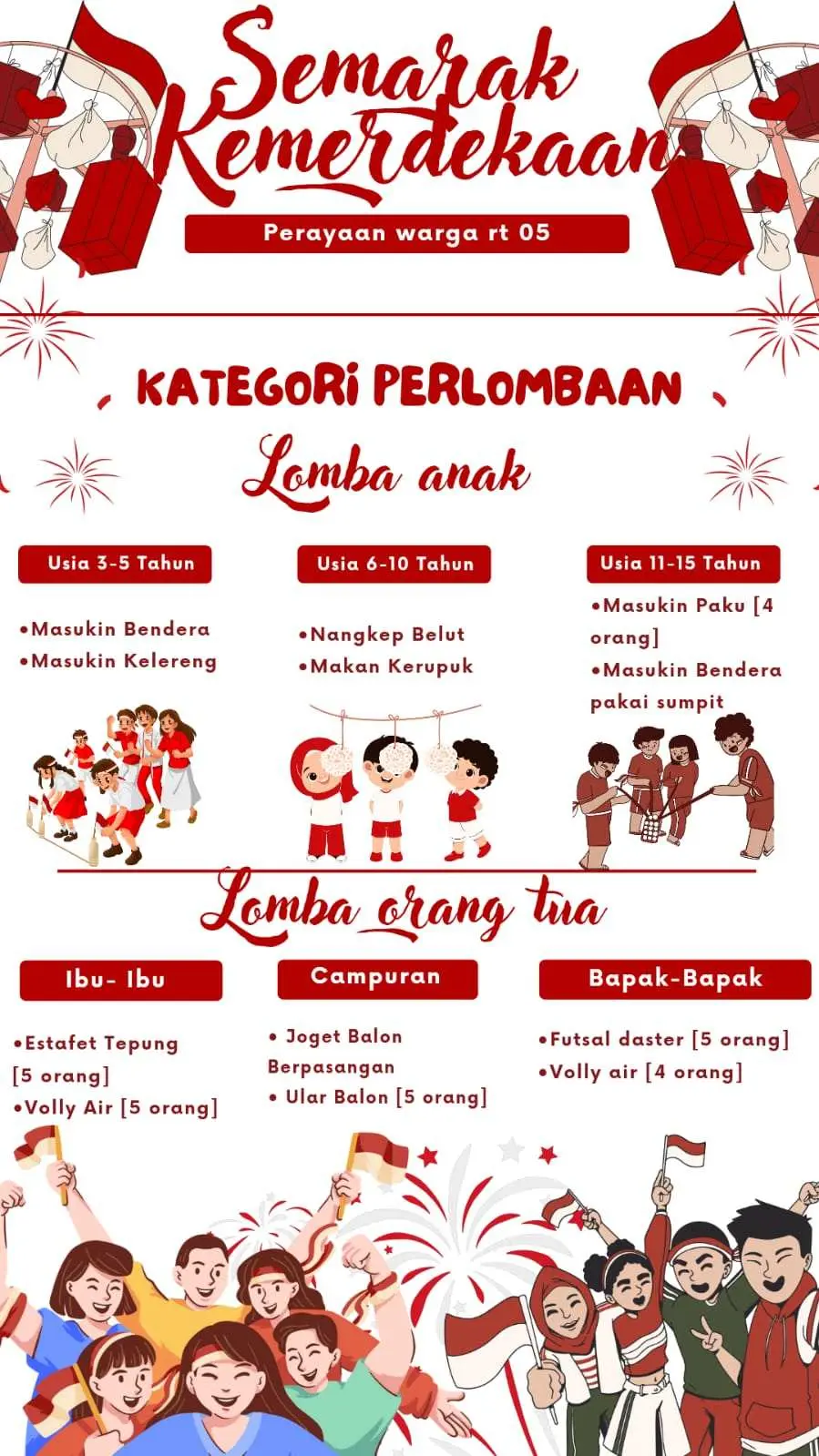 Semangat Kebersamaan, Warga Bogor Asri Meriahkan HUT RI ke-80 dengan Lomba dan Hiburan
