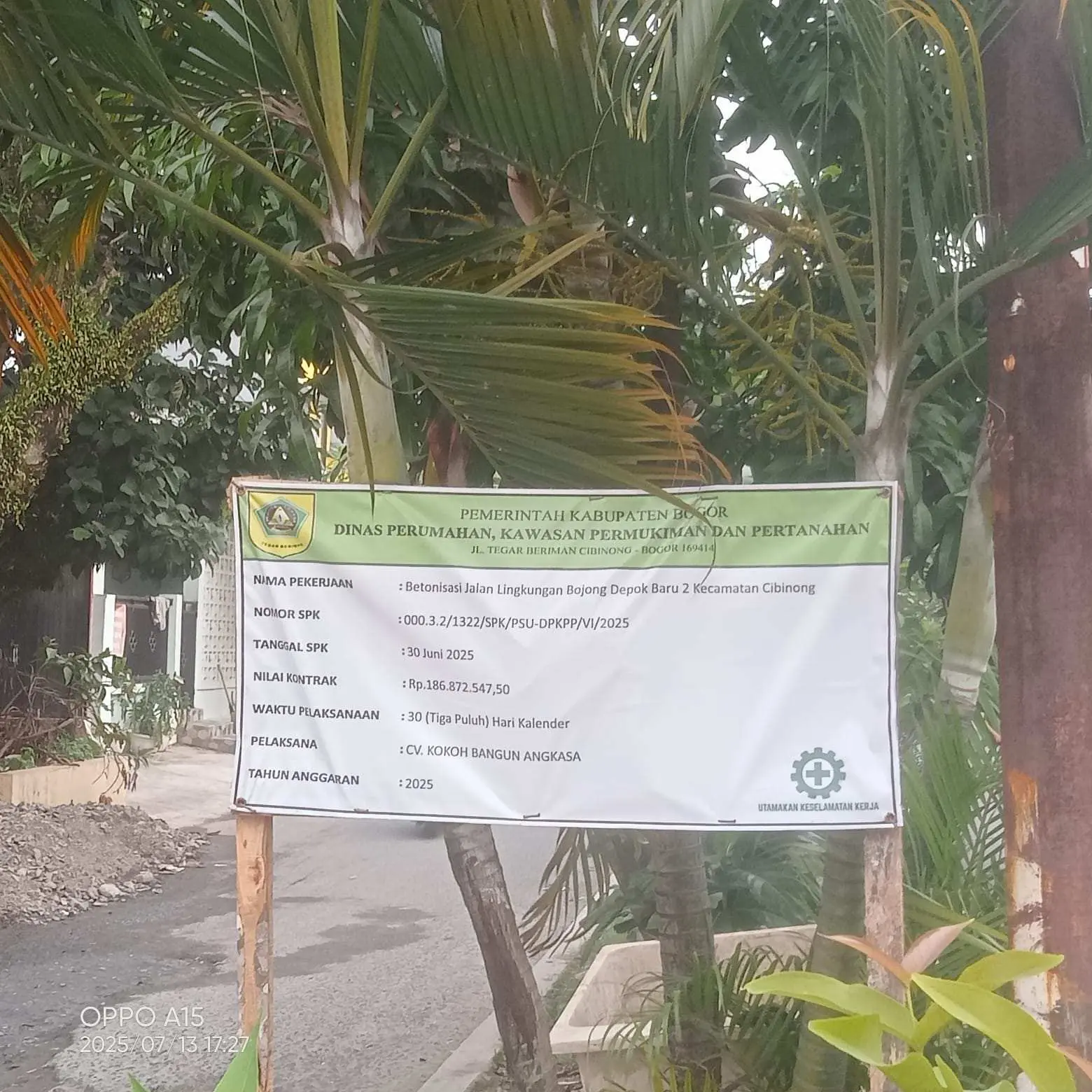 Diduga Abaikan Pengawasan, Proyek Jalan APBD di Sukahati Dipertanyakan