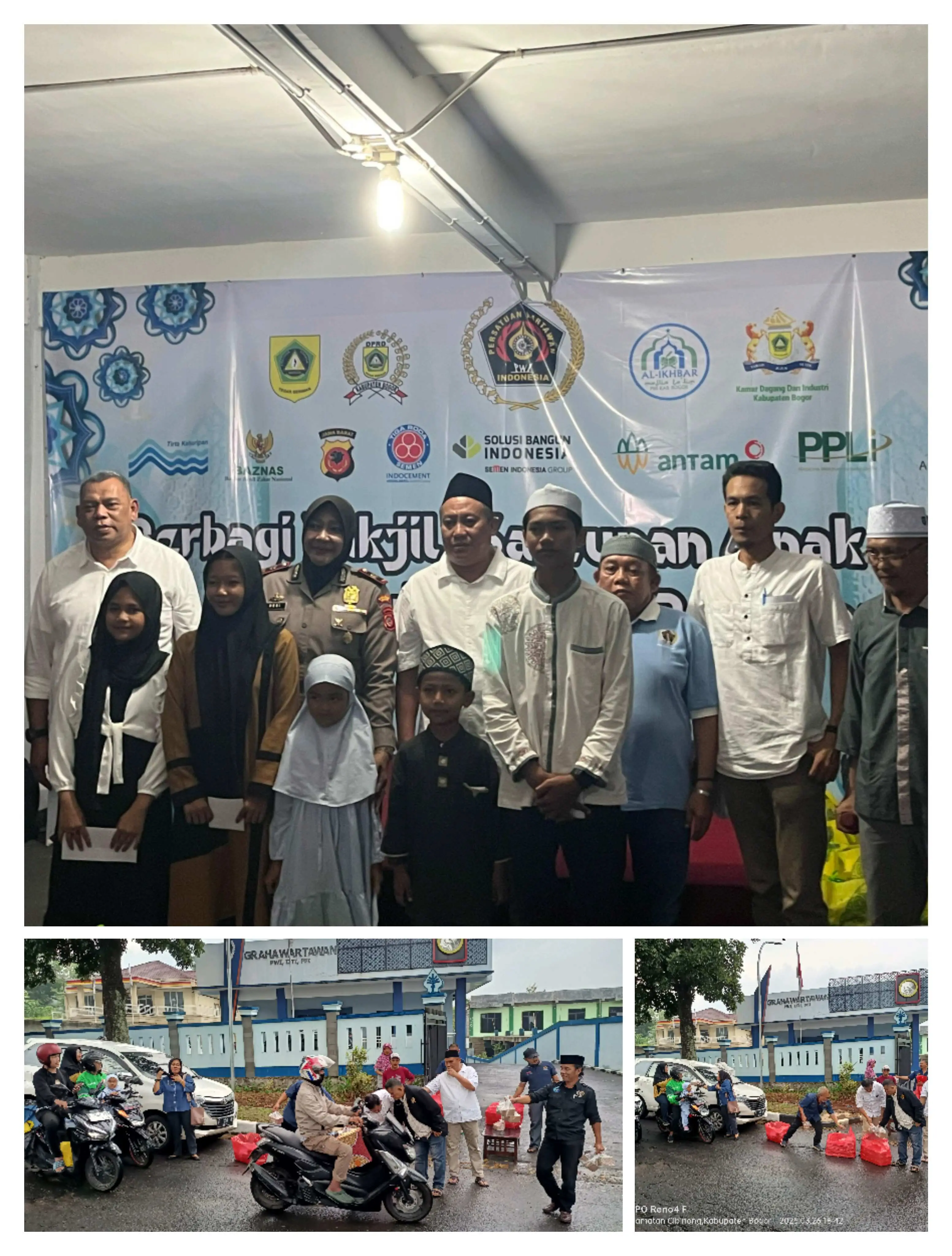 PWI Kabupaten Bogor Sebar 500 Paket Takjil dan Santuni Puluhan Anak Yatim